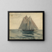 Schooner di Gloucester - Winslow Homer — quadro incorniciato alla parete