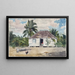 Hutte indigène a Nassau - Winslow Homer — quadro incorniciato alla parete