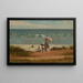 sulla spiaggia a Marshfield - Winslow Homer — quadro incorniciato alla parete