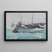 di caricamento di provviste umide, goletta marcata Newport K W - Winslow Homer — quadro incorniciato alla parete