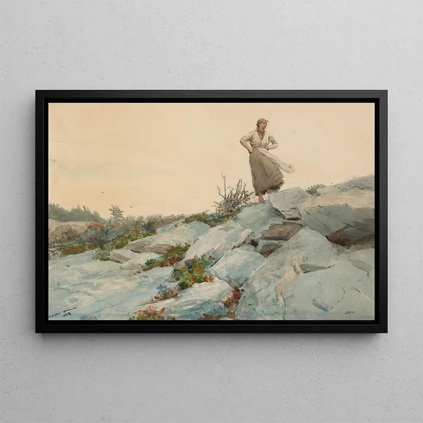La Ramasseuse de fagots - Winslow Homer — quadro incorniciato alla parete
