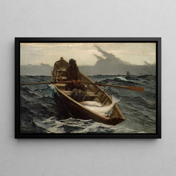 L'Avvertimento di nebbia - Winslow Homer — quadro incorniciato alla parete