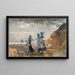 Tre giovani pescatrici a Tynemouth - Winslow Homer — quadro incorniciato alla parete