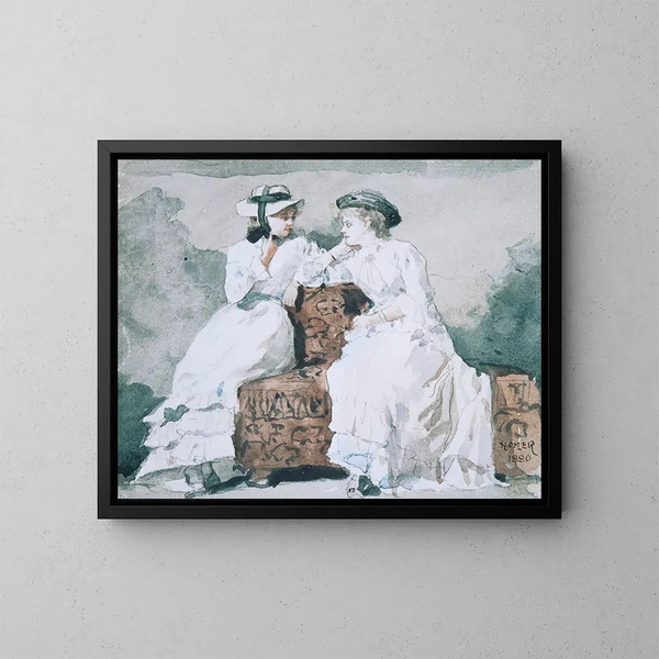 Due signore - Winslow Homer — quadro incorniciato alla parete