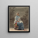 Giovane donna che cuci - Winslow Homer — quadro incorniciato alla parete