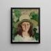 Ritratto di una ragazza con il cappello - Witold Pruszkowski — quadro incorniciato alla parete