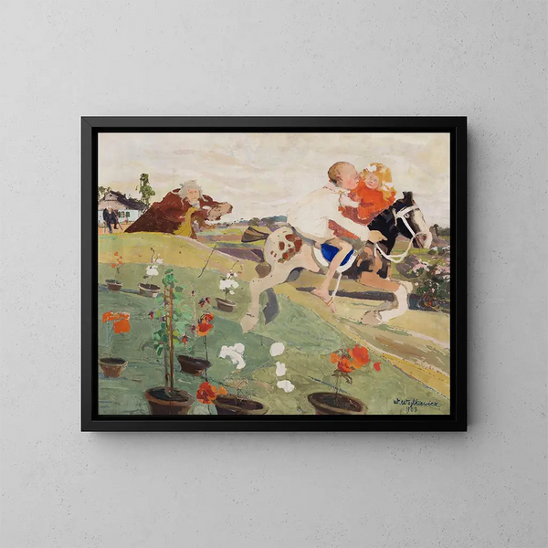 Enlèvement d'une princesse - Witold Wojtkiewicz — quadro incorniciato alla parete