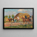 Incontro sul sentiero del villaggio - Wojciech Kossak — quadro incorniciato alla parete