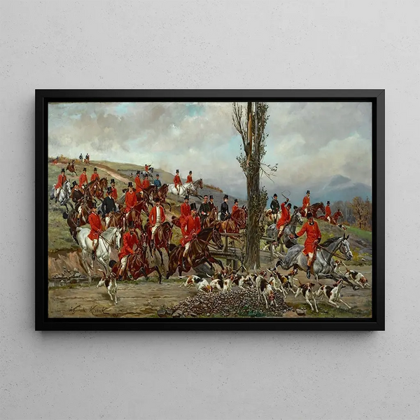 Caccia imperiale a Gödöllő - Wojciech Kossak — quadro incorniciato alla parete