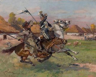 Uhlan combattente un cosacco - Wojciech Kossak — vista dell’opera