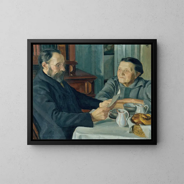 genitori dell'artista - Wojciech Weiss — quadro incorniciato alla parete
