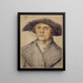 Ritratto di un uomo con un cappotto foderato di pelliccia e un cappello a tesa larga - Wolf Huber — quadro incorniciato alla parete