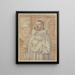 Ritratto di un predicatore protestante, a sinistra uno stemma con tre fiori, a destra un crocifisso - Wolfgang Kilian — quadro incorniciato alla parete