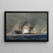 Azione tra l'USS Brooklyn e il CSS Ram Manassas alle fortezze Jackson e St Philip - Worden Wood — quadro incorniciato alla parete