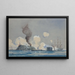 Azione tra l'USS Monitor e il CSS Ram Merrimac a Hampton Roads, VA, Guerra Civile - Worden Wood — quadro incorniciato alla parete