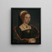 Ritratto di una giovane donna - Atelier di Hans Holbein il Giovane — quadro incorniciato alla parete