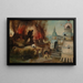 La Tentazione di Sant'Antonio - Atelier di Herri met de Bles — quadro incorniciato alla parete