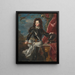 Ritratto di un uomo in armatura - Atelier di Hyacinthe Rigaud — quadro incorniciato alla parete