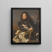 Ritratto di Henri Louis De La Tour D'Auvergne 1679-1753 Conte D'Evreux Maresciallo di Francia - Atelier di Hyacinthe Rigaud — quadro incorniciato alla parete