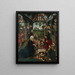 L'Adorazione del Bambino Gesù - Atelier di Jacob Cornelisz van Oostsanen — quadro incorniciato alla parete