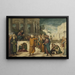 Il Cristo e la donna adultera - Atelier di Jacopo Tintoretto — quadro incorniciato alla parete