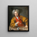 Un gentiluomo elegante che tiene una pipa - Atelier di Jean-Baptiste Santerre — quadro incorniciato alla parete
