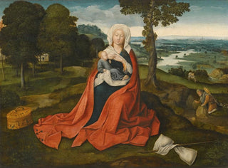 Workshop of Joachim Patinir - Virgin And Child Seated Before An Extensive Landscape.webp