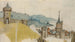 Vista di una città fortificata in un paesaggio fluviale - Atelier del Maestro LCz — vista dell’opera