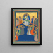 Il Cristo in maestà con i dodici apostoli - Atelier di Pacino di Bonaguida — quadro incorniciato alla parete