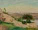 Lago Albano dal castello di Gandolfo, Italia - Worthington Whittredge — vista dell’opera