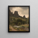 Vista pastorale estiva di Kallenfels - Worthington Whittredge — quadro incorniciato alla parete