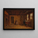 di domenica mattina in Nuova Inghilterra, figure dipinte da Eastman Johnson - Worthington Whittredge — quadro incorniciato alla parete