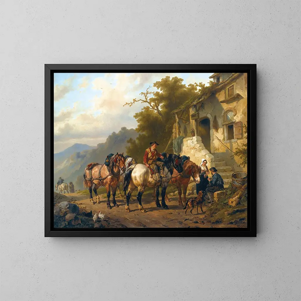 Un repos à l'auberge - Wouterus Verschuur — quadro incorniciato alla parete
