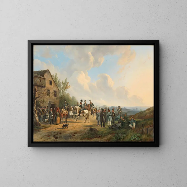 Scène della campagna di dieci giorni contro la rivolta belga, agosto 1831 - Wouterus Verschuur — quadro incorniciato alla parete
