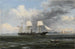 La vaporetto americano Kearsage che lascia il porto di Boston - Xanthus Russell Smith — vista dell’opera