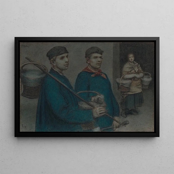 Paesani - Xavier Mellery — quadro incorniciato alla parete