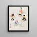 Giocattoli folklorici giapponesi Kydo gangu sh haru Pl04 - Yamashita Hakuba — quadro incorniciato alla parete