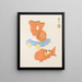 Giocattoli folklorici giapponesi Kydo gangu sh haru Pl09 - Yamashita Hakuba — quadro incorniciato alla parete