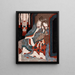 L'imperatore Ming Huang e Yang Guifei suonano insieme il flauto - Yashima Gakutei — quadro incorniciato alla parete