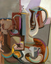 Nature morte alla caffettiera e alla frutta – Youla Chapoval — vista dell’opera