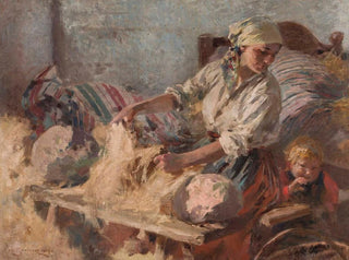 Zdzisaw Jasiski - Flax combing.webp