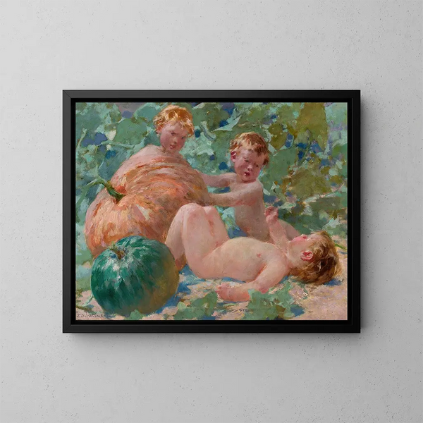 Zucche - Zdzisław Jasiński — quadro incorniciato alla parete