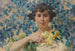 Donna contro arbusti in fiore - Zdzisław Jasiński — vista dell’opera