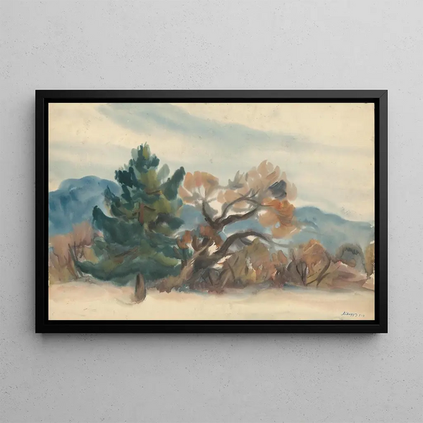 Bordo della foresta in autunno - Zolo Palugyay — quadro incorniciato alla parete