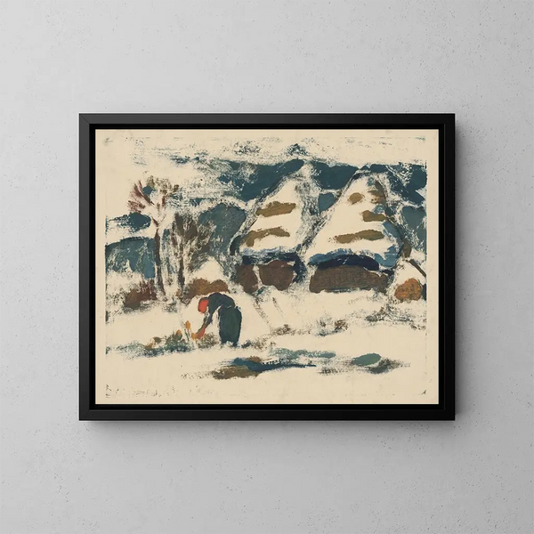 Paesaggio montano con vista - Zolo Palugyay — quadro incorniciato alla parete