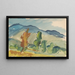 Paesaggio ai piedi delle montagne - Zolo Palugyay — quadro incorniciato alla parete