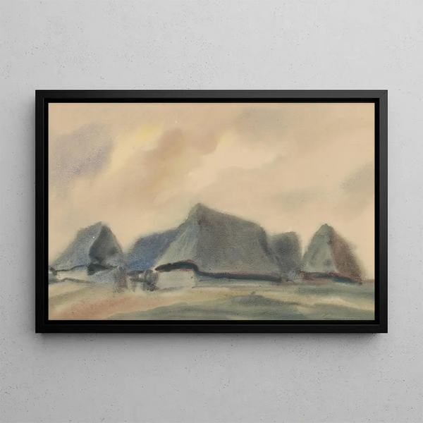 Maisons bleues - Zolo Palugyay — quadro incorniciato alla parete