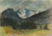 Paesaggio di Montagna con Cime Nevose - Zolo Palugyay — vista dell’opera