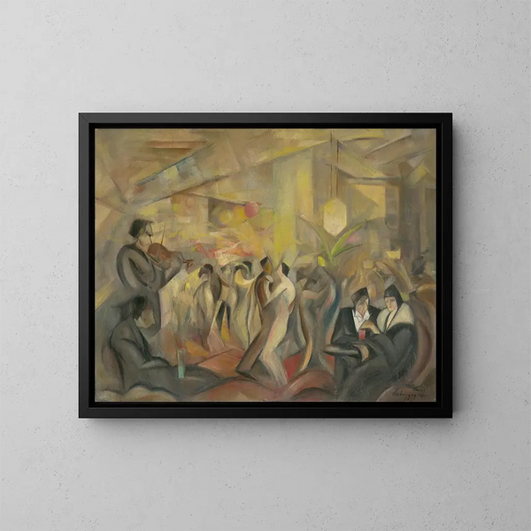 Café parigino - Zolo Palugyay — quadro incorniciato alla parete
