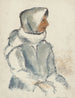 Fille seduta con foulard bianco di profilo - Zolo Palugyay — vista dell’opera